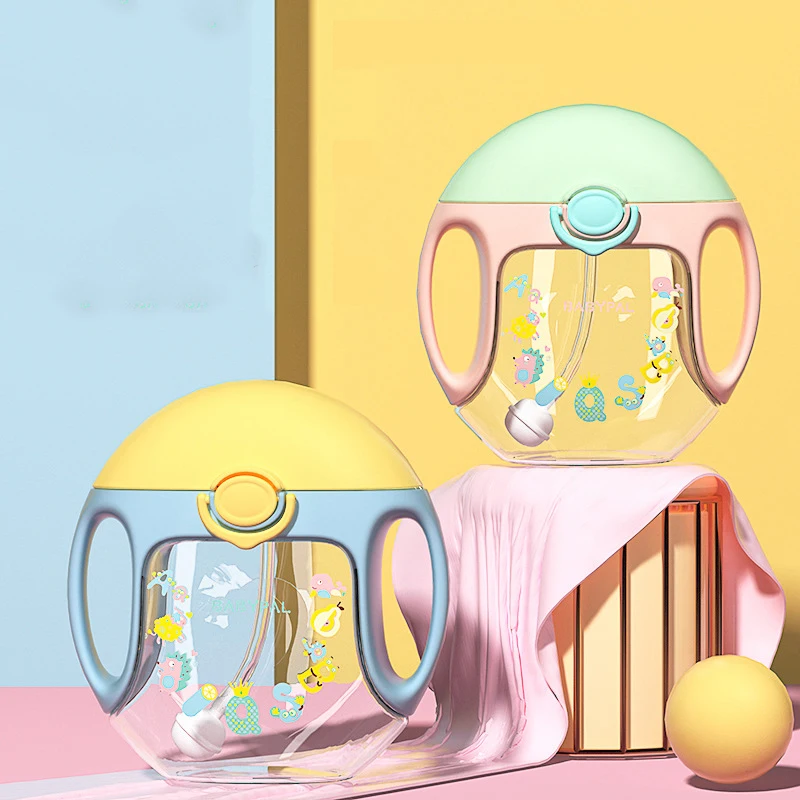 

Donut Straw Water Cup Baby Learning Drinking Cup Student Kindergarten Drinking Cup Water Bottle For Children