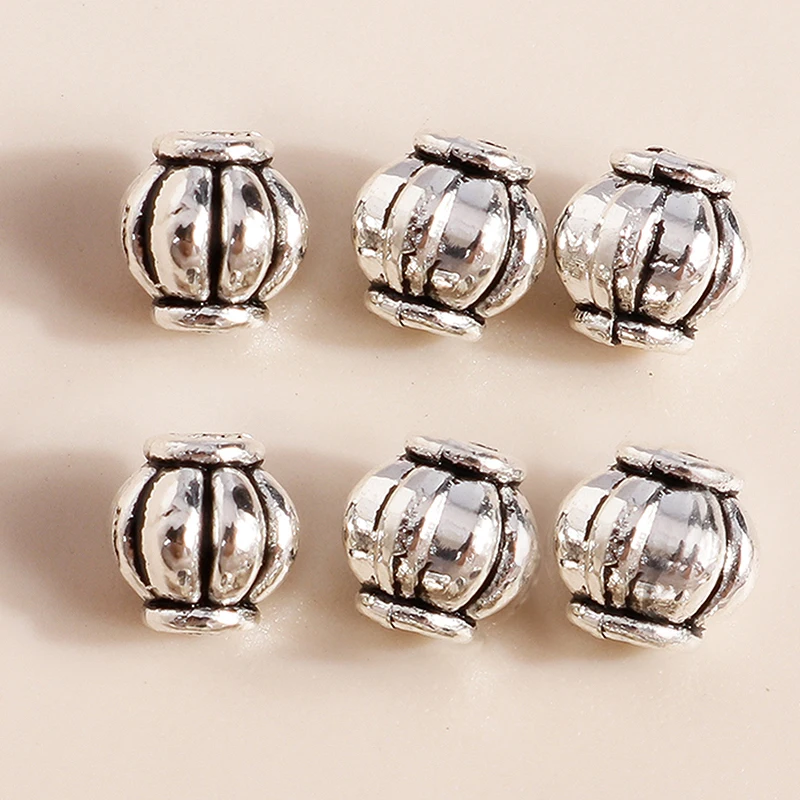 

80pcs 4mm Small Alloy Round Spacer Charms Beads for Handmade DIY Bracelets Jewelry Making Pendants