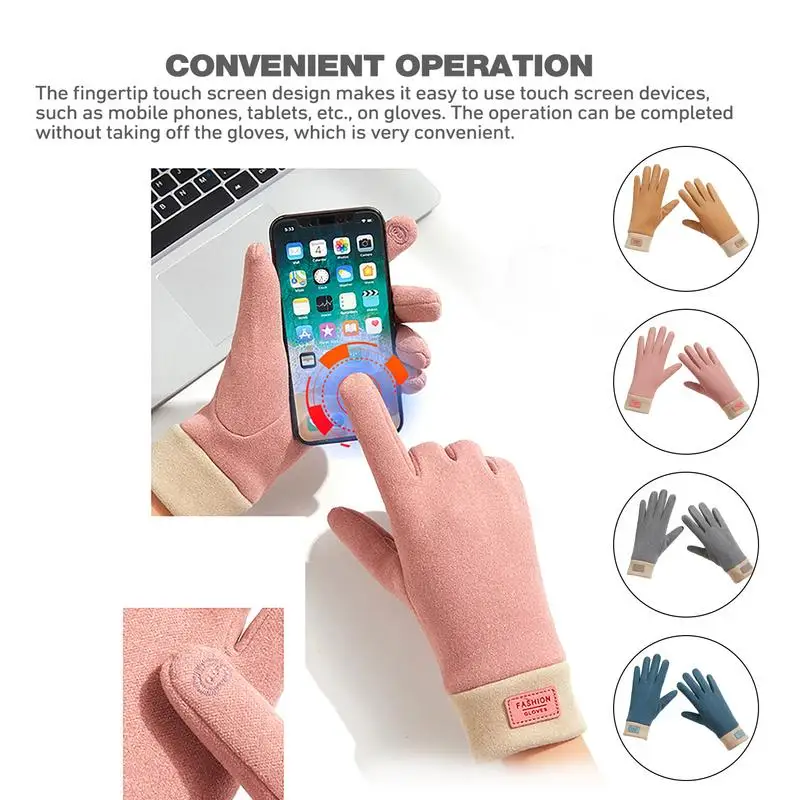 

Cycling Warm Gloves for Winter Touchscreen Gloves Soft Windproof Warm Running Gloves Thermal Hand Protection for Driving Skiing