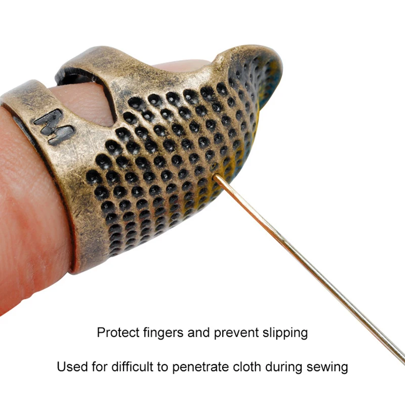 

1pcs Retro Finger Protector Antique Thimble Anti Slip Ring Handworking Needle Thimble Needles Craft DIY Household Sewing Tools