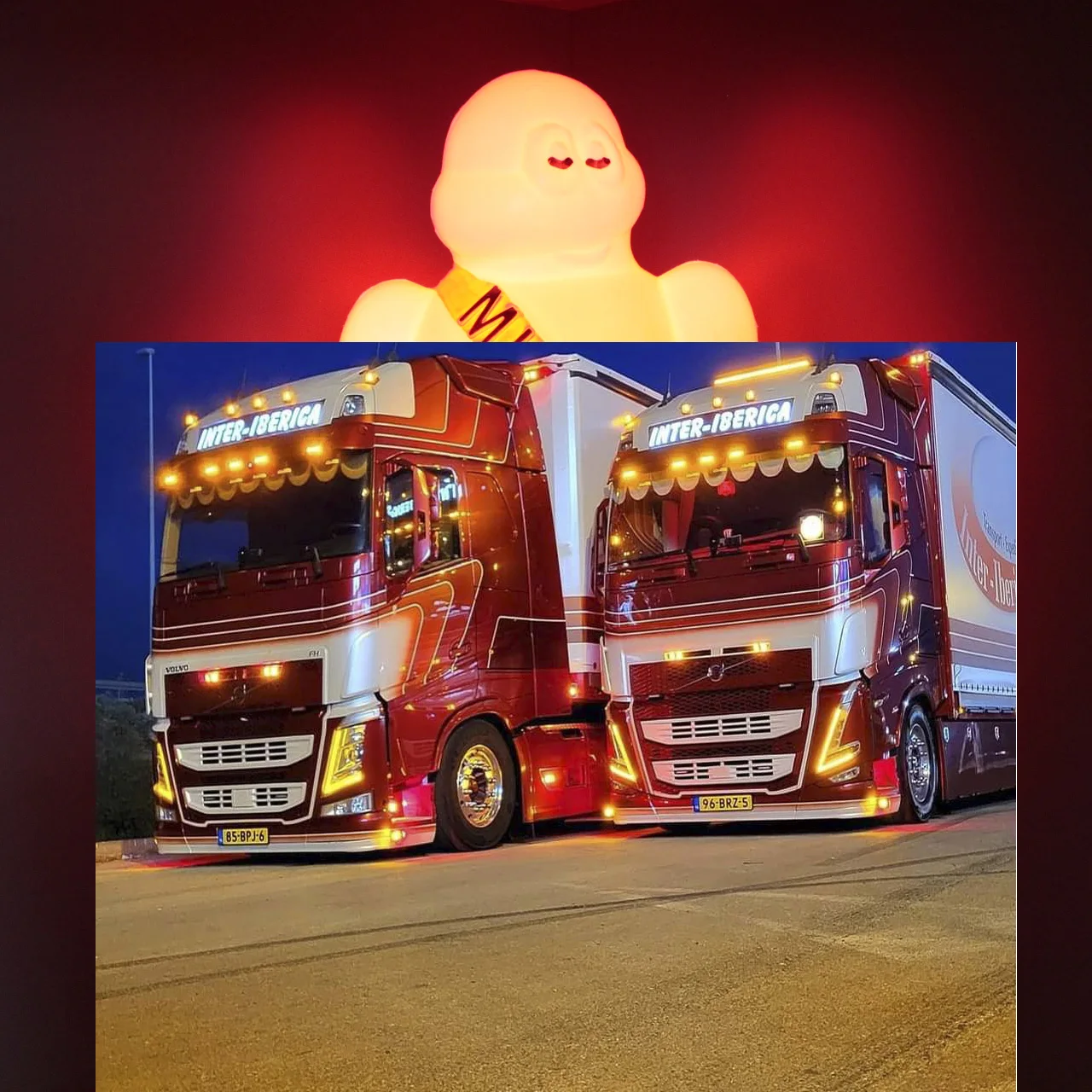 

Red LED Light 14" DOLL MAN DOLL TRUCK FIGURE BIBENDUM ADVERTISE TIRE *2PCS