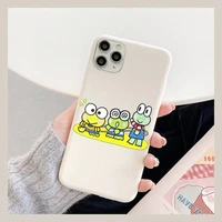bandai keroppi phone case for iphone 11 12 13 mini pro xs max 8 7 6 6s plus x xr solid candy color case