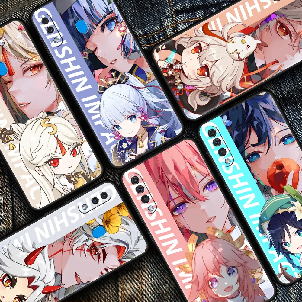 

Case For Samsung Galaxy A52 A50 A03 A02s A02 A10 A20e A20s A70 A40 A30 M52 M31 S7 Black Soft Funda Cover Genshin Impact Hot Game