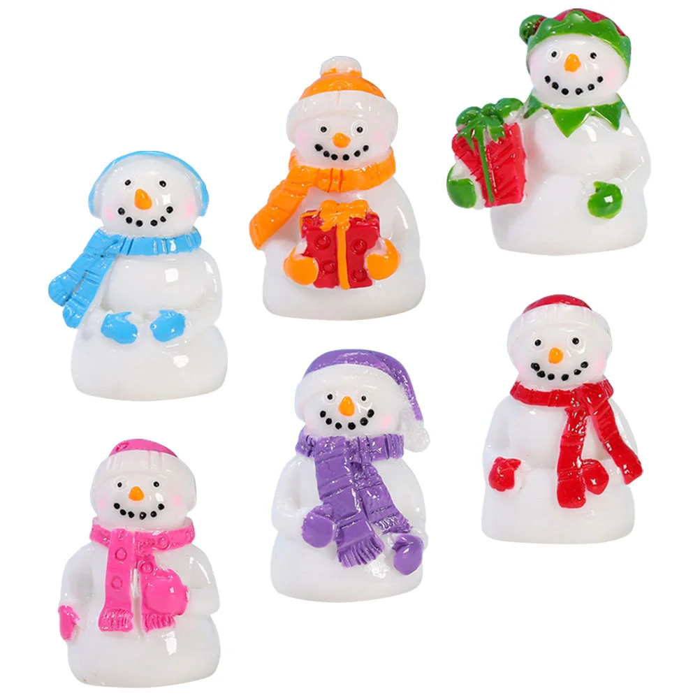 

Snowman Christmas Miniaturefigurine Resin Mini Figurines Ornament Microfairy Decorative Tiny Ornaments Decorationsdecor Figures