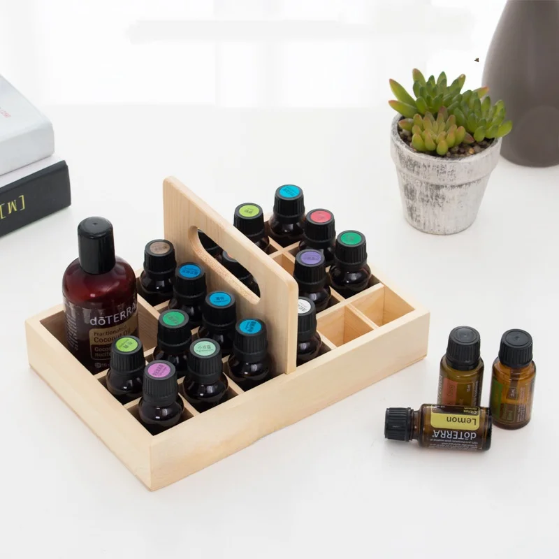 Деревянная коробка для хранения эфирных масел doTERRA с 25 отделениями 15 мл 24 + 1