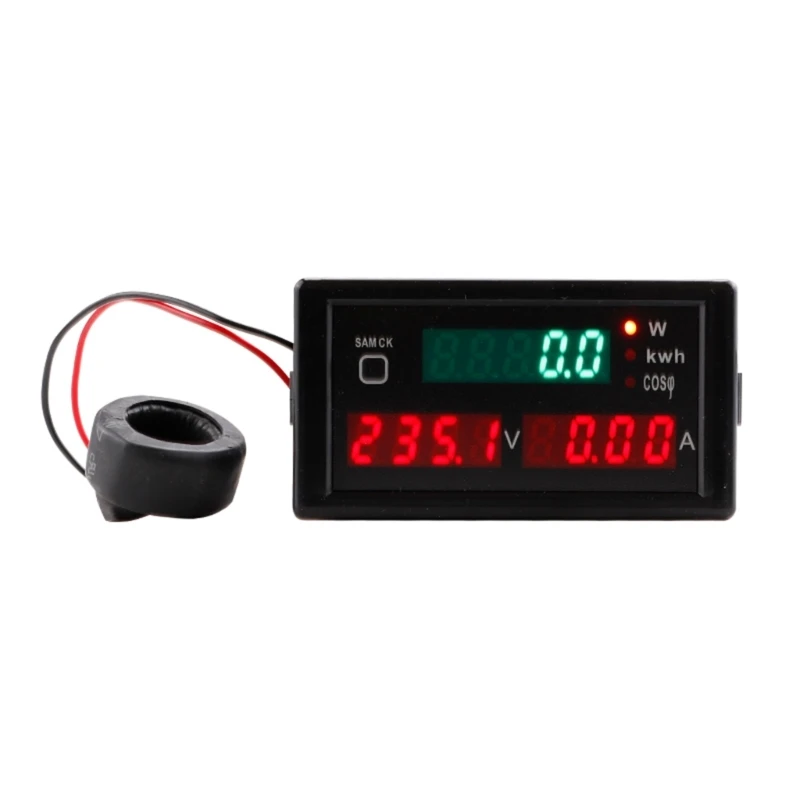 

LCD Digital Voltmeter Ammeter Wattmeter AC80-300V/200-450V 0-100A 0-99999KwH Voltage Current Power Meter Test Multimeter