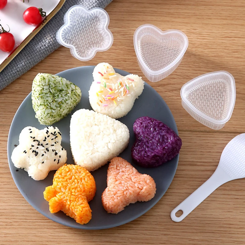 

Baby Rice Vegetable Ball Mold Cute Food Decoration Kids Lunch Creativity DIY Sushi Onigiri Maker Triangle Mould Kitchen Tools