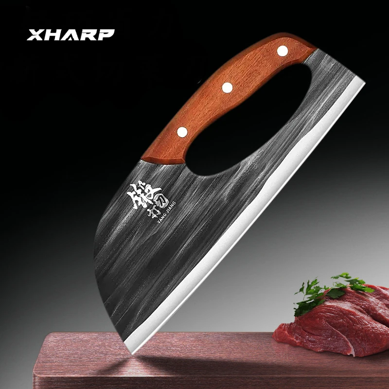 

Лезвие 24 см, экономный нож для нарезки, кованый кухонный нож 50Cr15mov, Женская кухня, яркий безопасный кухонный инструмент шеф-повара