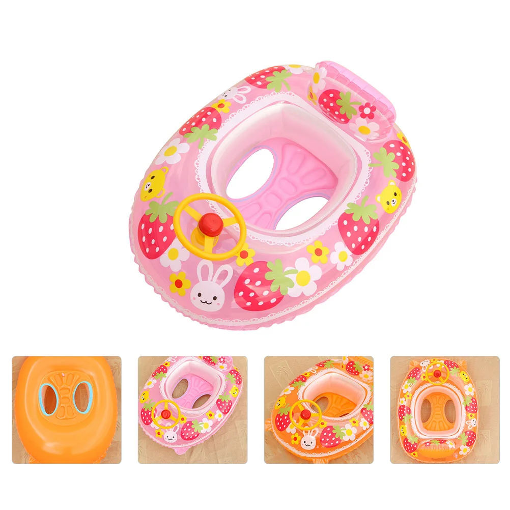 

Strawberry Trumpet Boat Baby Swim Seat Swimming Toddlers Ring Steering Wheel Infant Float Inflatable