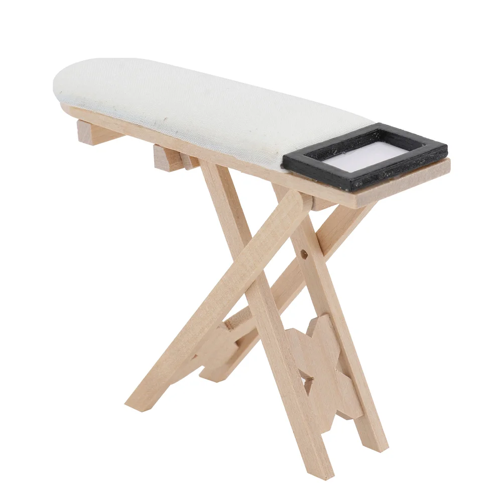 

Pretend Play Laundry Accessories Laundry Role Play Miniatures Iron Playset Ironing Board for Kids Play Ironing Board