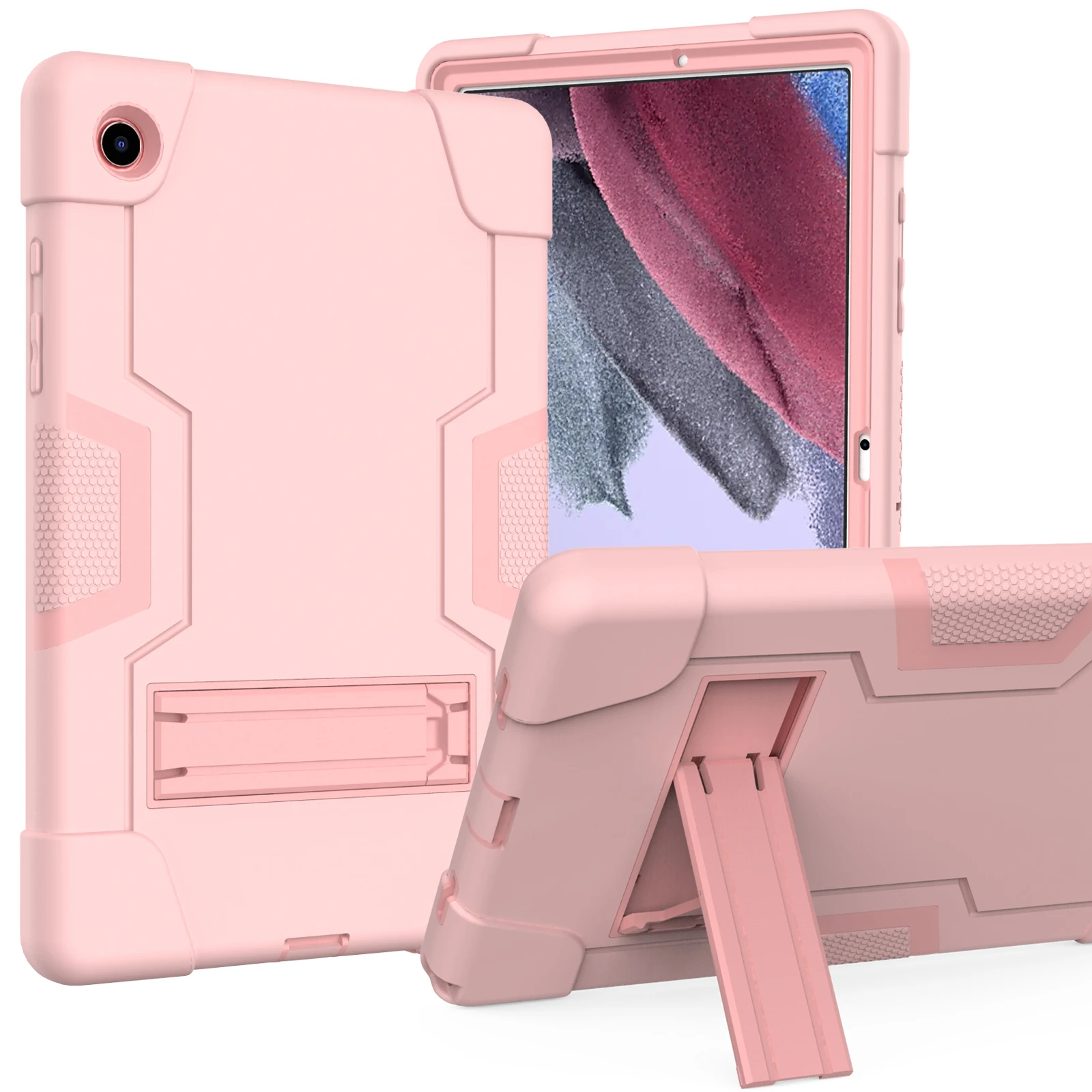 

Armor Stand Case For Samsung Galaxy Tab A8 10.5 Inch 2021 SM-X200 SM-X205 X200 X205 Heavy Duty Hard PC Soft Silicone Cover #N