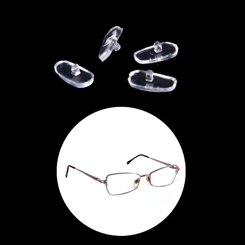 

50 Pairs Silicone Eyeglass Sunglasses Anti-Slip Glasses Nose Pads Soft Oval