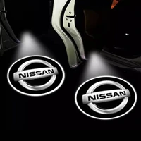 auto logo emblem led car door welcome light projector lamp accessoies for nissans nismo x trail almera qashqai tiida teana