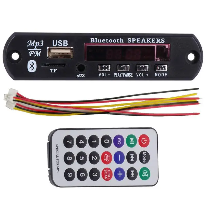 

Bluetooths MP3 Decoding Board USB TF FM Hands-Free Wireless MP3 WMA Audio Module Decoders Board MP3 Player Module Support TF