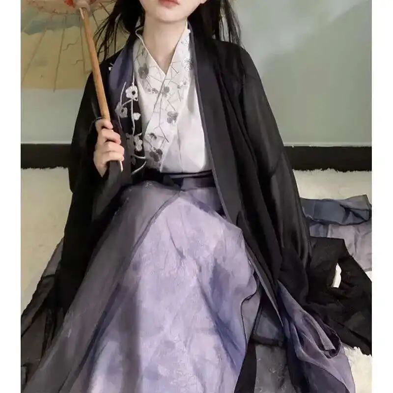 Hanfu мужской китайский фиолетовый и черный вышитый Hanfu пары Хэллоуин косплей костюм сценический костюм праздничный наряд Hanfu для женщин (art.: 3920cfd65a4a8) - 3920cfd65a4a8