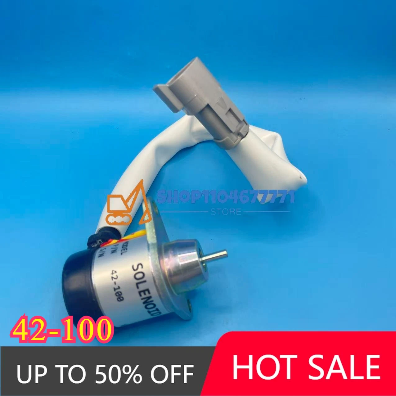 Фото 42-100 Электромагнитный клапан 12 В для Thermo King и двигателей 42 100 Соленоид остановки 41-9100 1500-3076 1500-3024 419100 №4