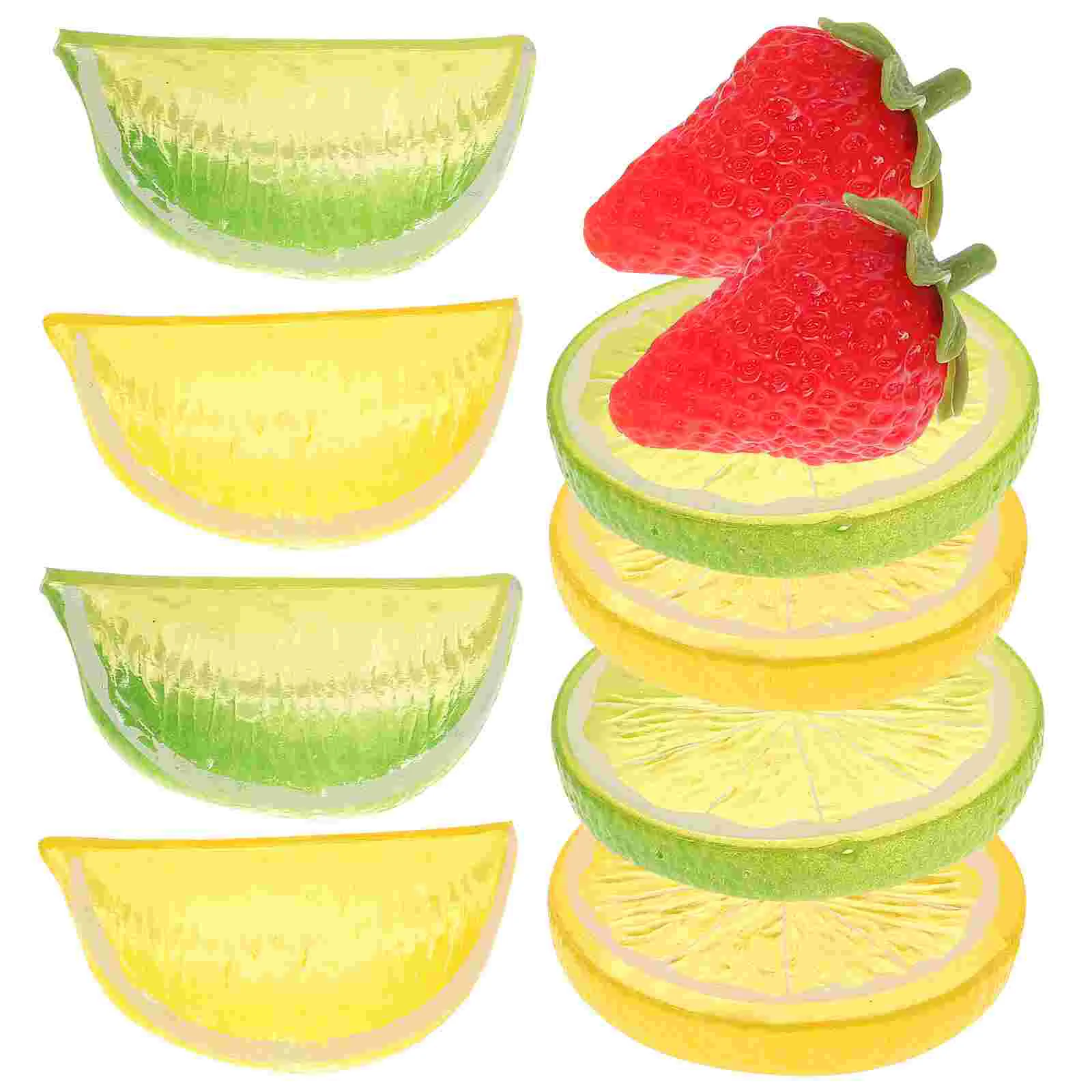

Fruit Artificial Fake Lemon Model Decor Fruits Simulation Sensory Bin Ornament Lifelike Kitchen Decorative Ornaments Strawberry