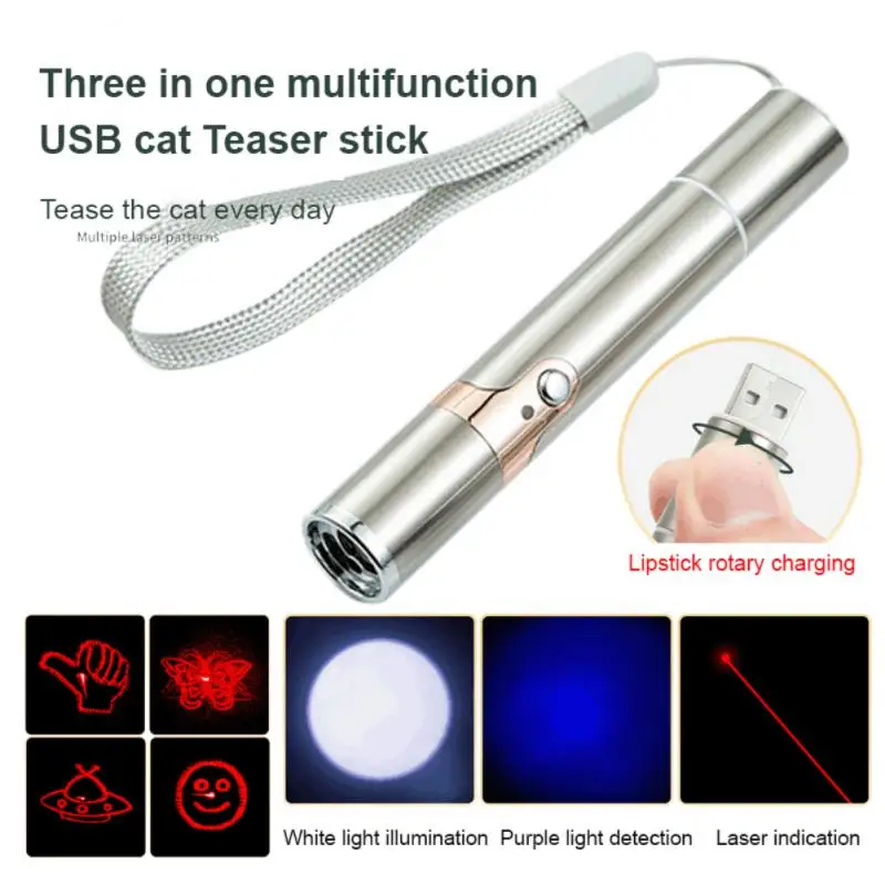 

Usb-зарядка, лазерная забавная Usb-флешка в виде кошки, многофункциональная прочная ручка в виде кошки из нержавеющей стали с мультяшным рисунком