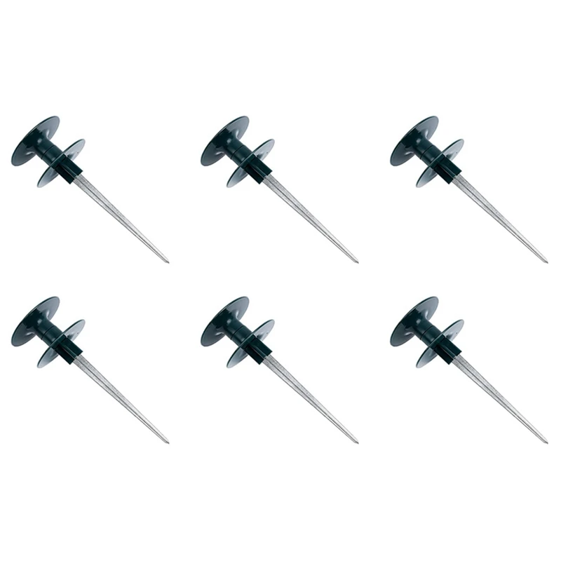 

6 PCS Garden Hose Guide Nail Green Water Hose Clamped Around The Tube Wheel Plastic+Zinc For Plant Protection