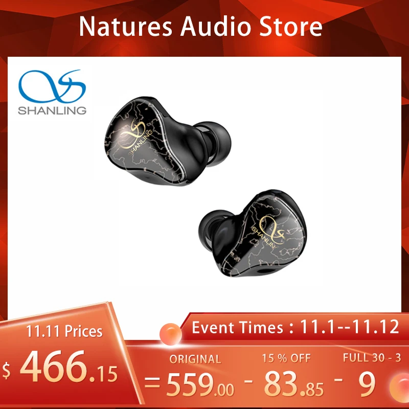 

Shanling ME700 HIFI In-Ear Headphones Five-drive hybrid high-end headphones, Earphones Earbuds Detachable cable MMCX