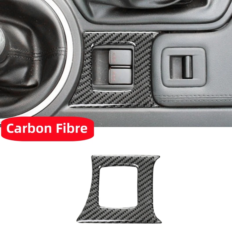 

For Mazda MX-5 MX5 Miata NC 2009-2015 Power Window Control Panel Center Armrest Button Carbon Fiber Trim Sticker Car Accessories