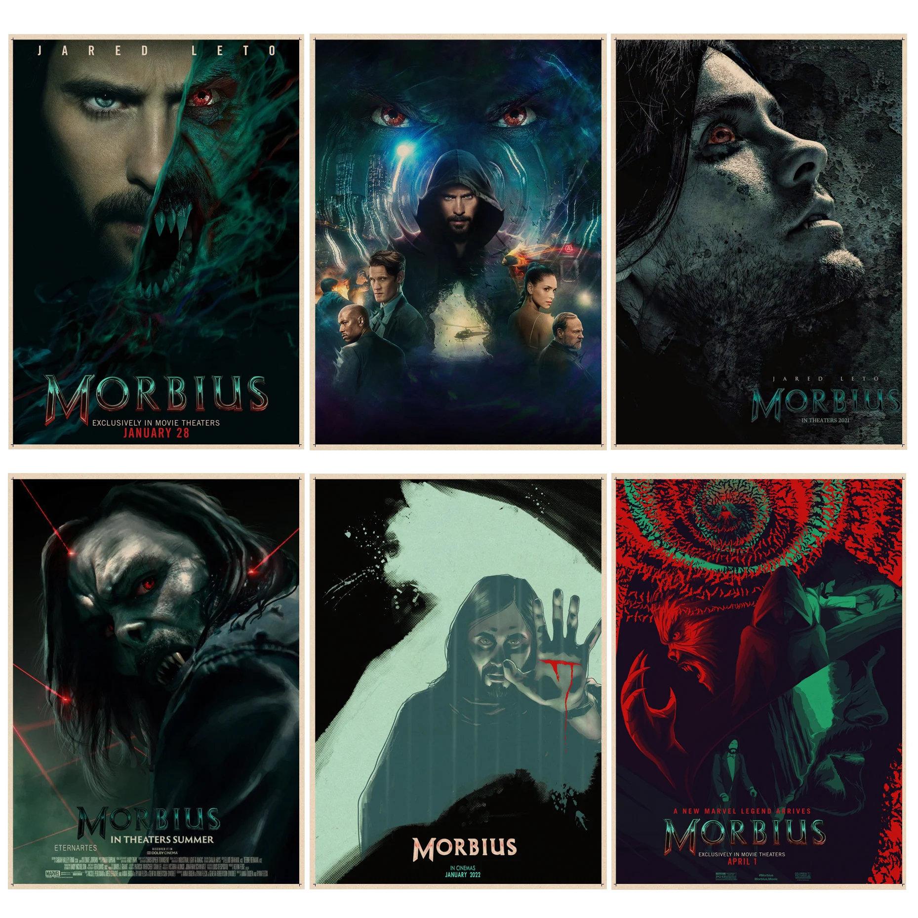

Disney Marvel Morbius Classic Movie Posters Wall Art Retro Posters For Home Kawaii Room Decor