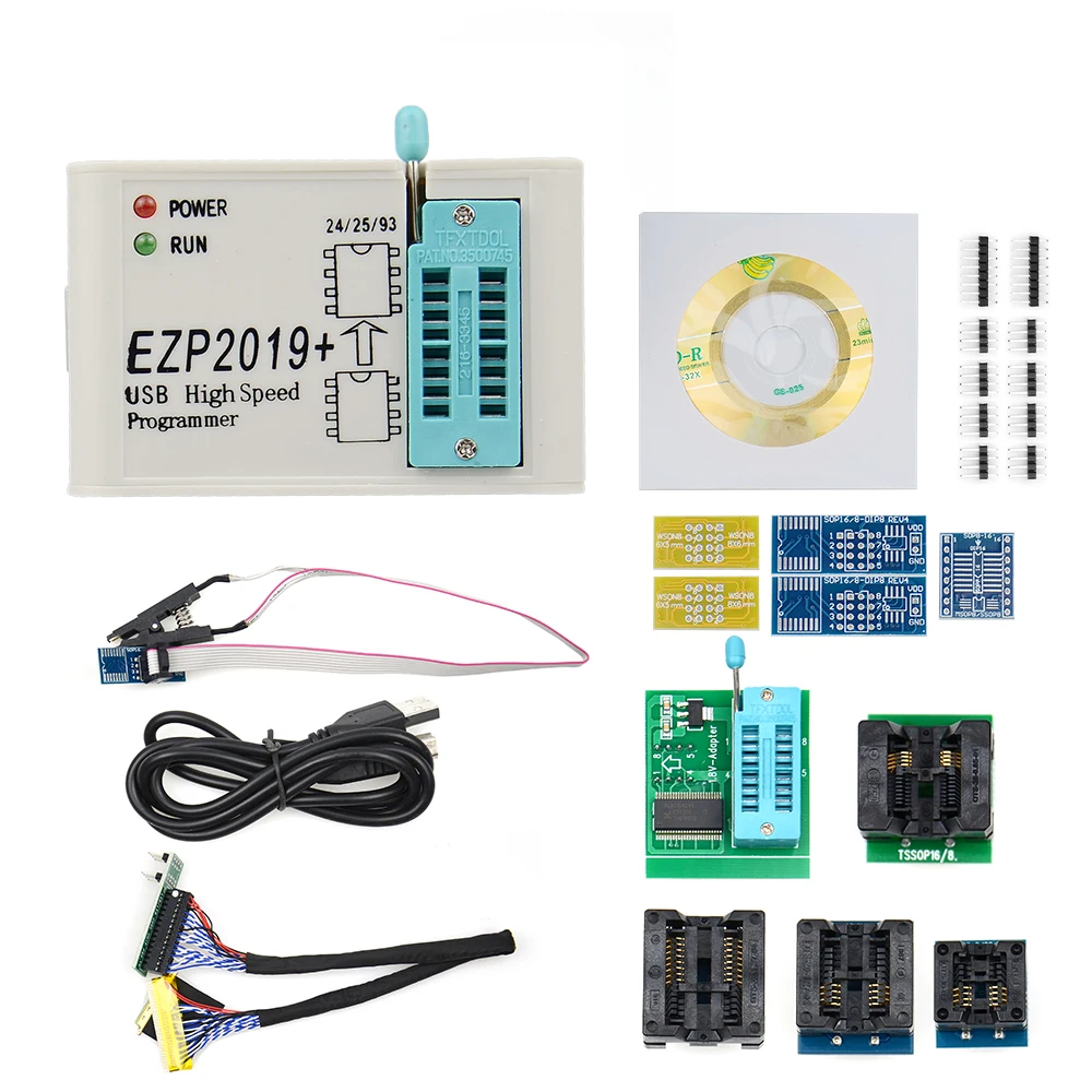 EZP2019 поддерживает WIN7 и 8 64bit Новый высокоскоростной USB SPI программатор 24 25 93 EEPROM Flash