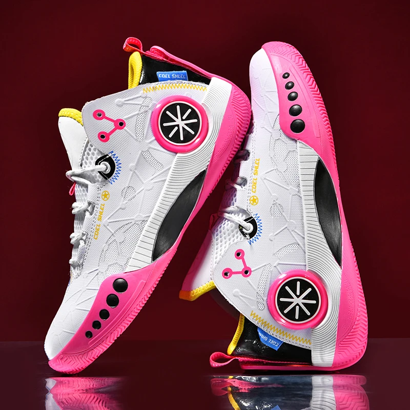 

Super Cool Basketball Shoes For Men Medium Cut Outdoor Couples Training Shoes Non-Slip Wearable Youth Basketball Boots