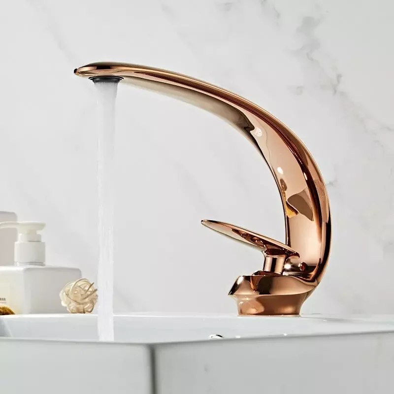 

Basin Faucet Rose Gold/Black/Gold Bathroom Sink Mixer Tap Brass Wash basin Faucet Single Handle Single Hole Crane For Bathroom