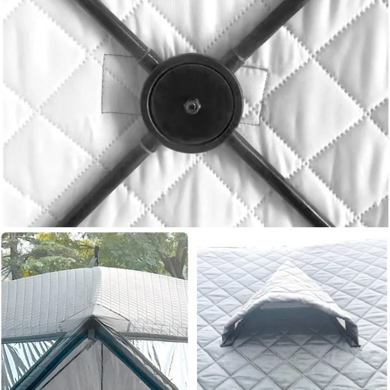 Палатка для зимней подледной рыбалки с дымовым домкратом