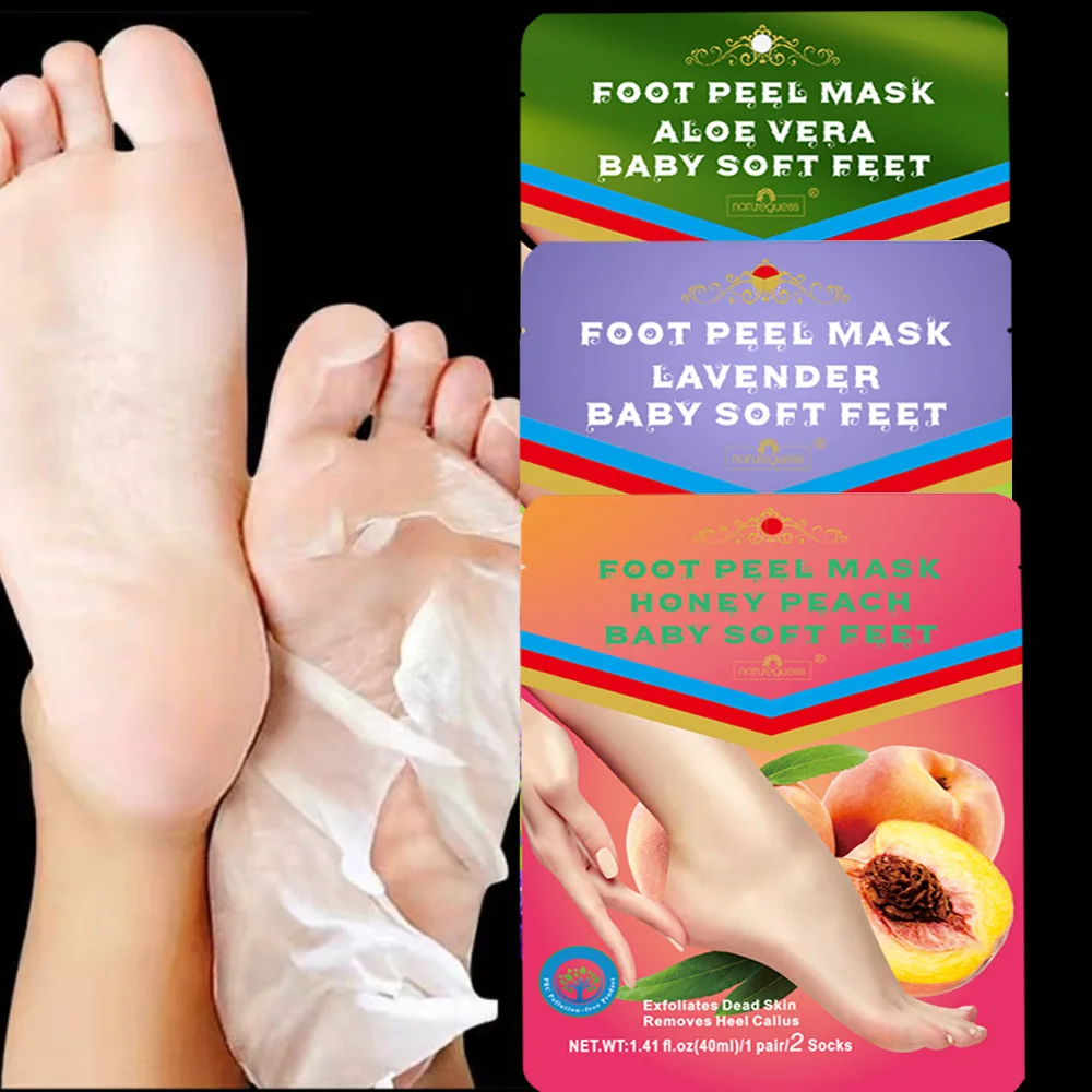 

2PCS Exfoliating Foot Mask Pedicure Socks Scrub Repair Dead Skin Removal Peel Care Korean Cosmetics 40ml foot care feet care