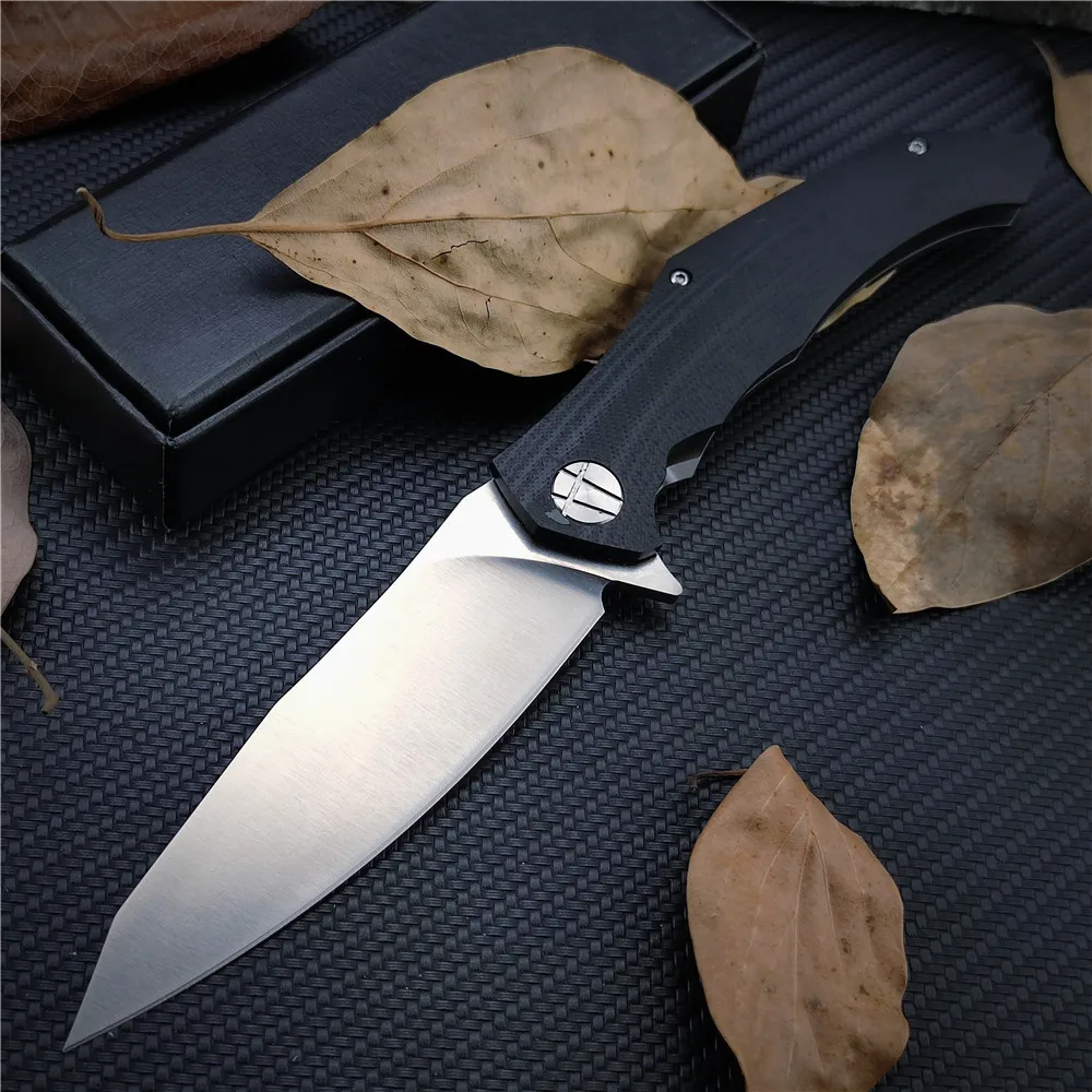 

2022 New EDC Pocket Folding Knife D2 Steel Blade G10 Handle Flipper Ball Bearing Outdoor Utility Camping Hunting Fishing Knives