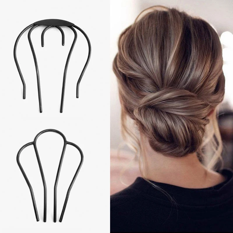 

Hair Iron Hairpin Comb Simple Fashion Women Styling Tool Braiding Twist Fork Curly Hair Clip Ornament Hair Accessories 2022