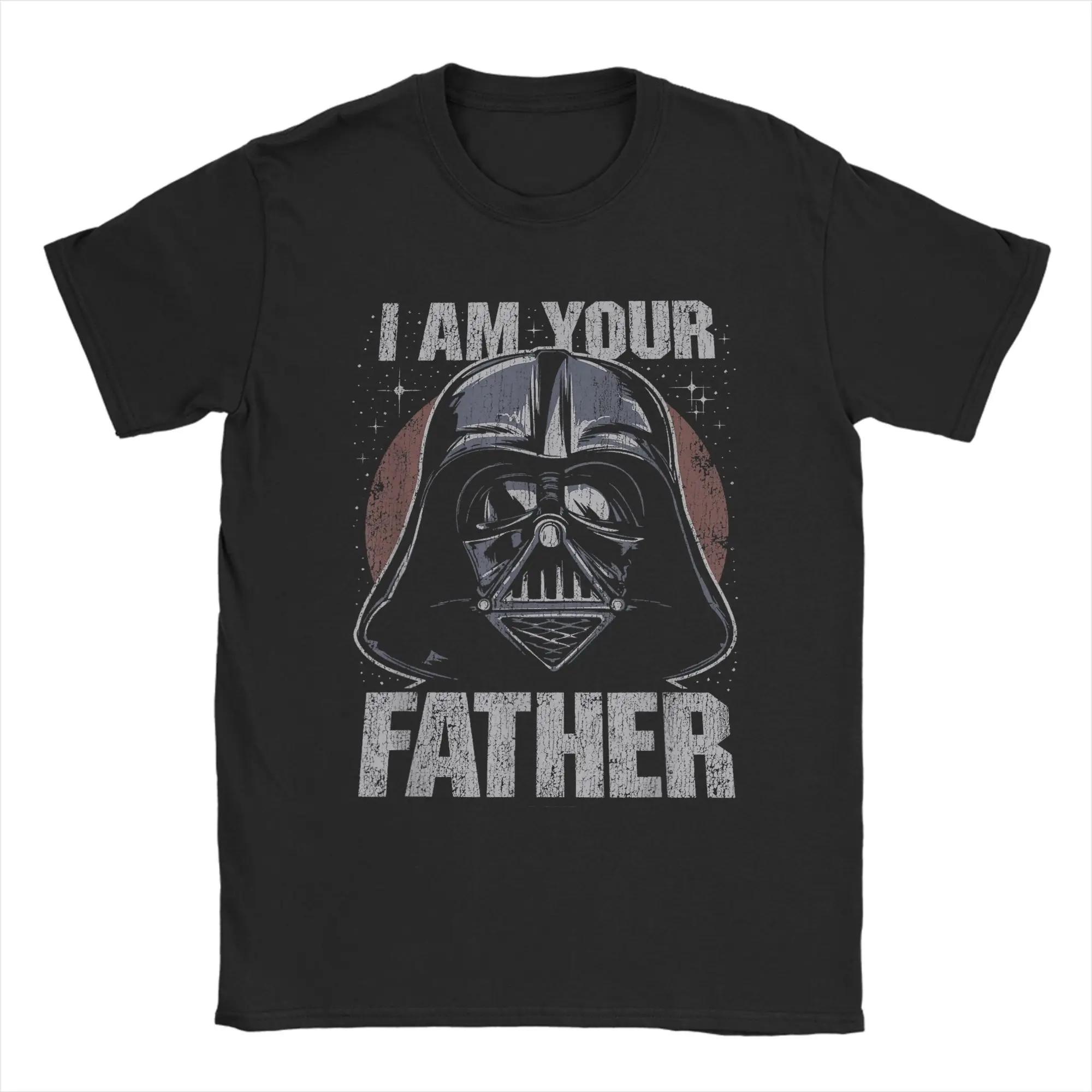 Фото Футболка Vaders I Am Your Father Dark Portrait, летние футболки в стиле хиппи, мужская хлопковая одежда больших размеров, винтажные топы с короткими рукавами №1