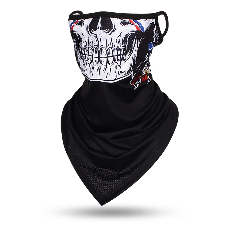 

Уличные маски для верховой езды с черепом, многофункциональная защитная маска для лица с подвесными ушками, шарф для езды на мотоцикле и велосипеде, обогреватель для шеи и трубок