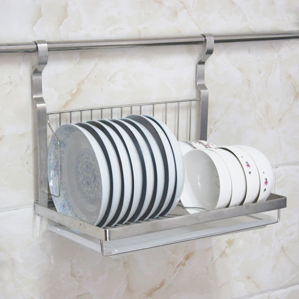 

Dish Drain Rack Stainless Steel Holder Drainer Multifuntion Kitchen Organizer