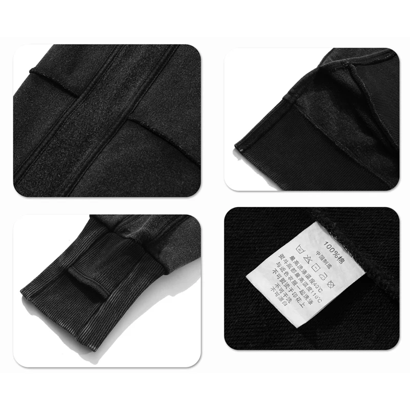 Спортивный хлопковый пуловер в стиле ретро с эффектом потертости мужские