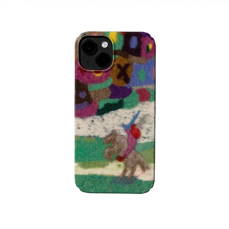 Креативный чехол для телефона с рисунком маслом в стиле INS маленький рыцарь