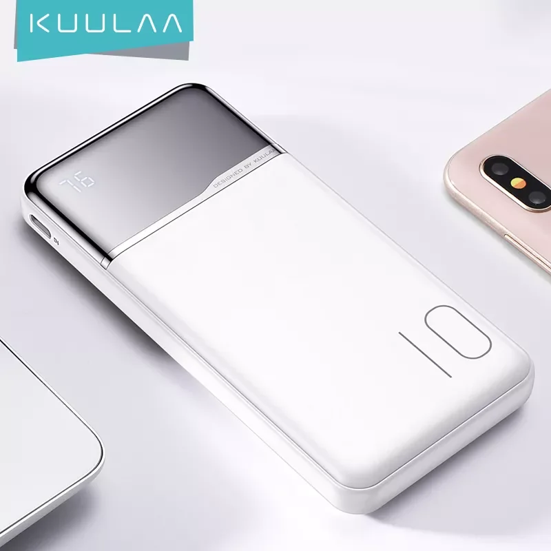 

KUULAA Power Bank 10000 mAh Portable Charging PowerBank 10000mAh USB PoverBank External Battery Charger For Xiaomi Mi 9 8