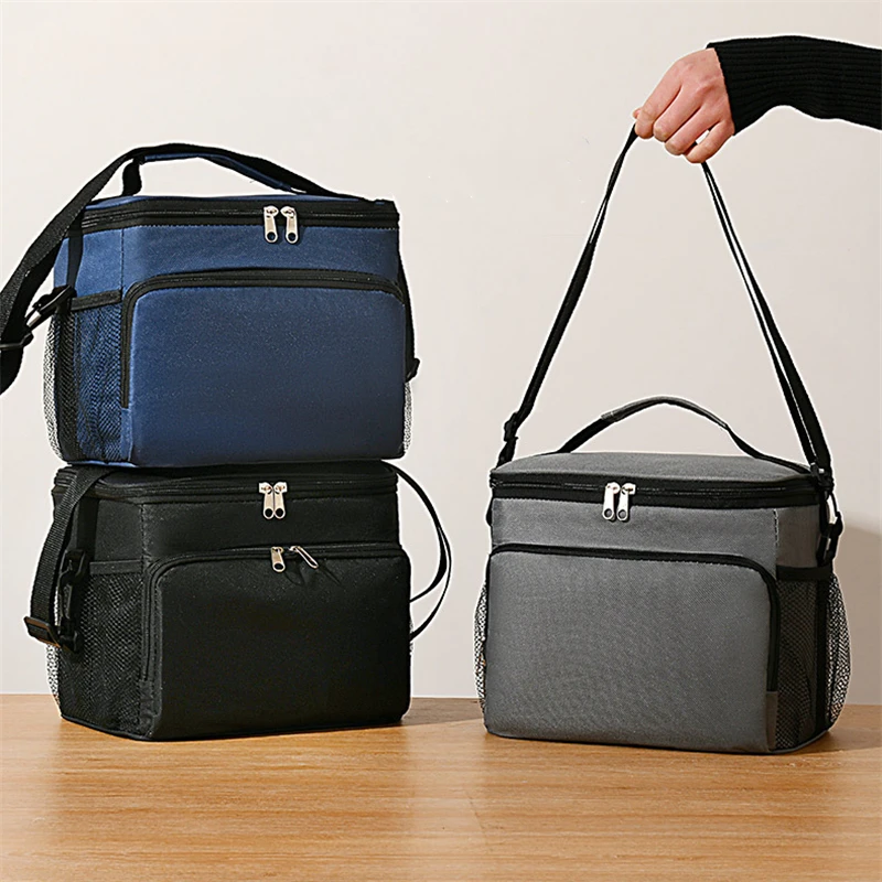 

Tote Portable Travel For Women Pouch Thermal Capacity Box Work Cooler Bag Large Men Bento Fridge Lunch Bags Meal Insulated Food