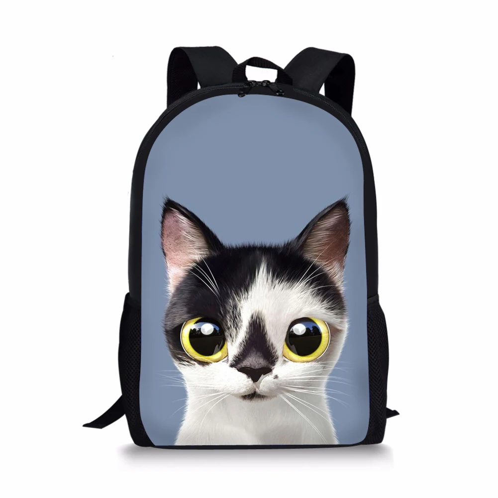 Cute Cat Printing Backpack for Kid Shoulders Bag Fashion School Bag for Teenage Girl Children Travel Plecaki Szkolne