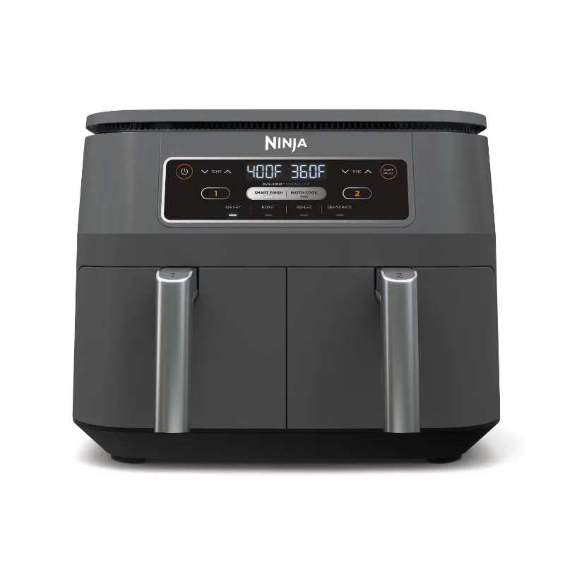 

Ninja Foodi 4 in 1, 8 qt. 2-Basket Air Fryer with DualZone Technology, Air Fry, Roast & More, Black, DZ100WM