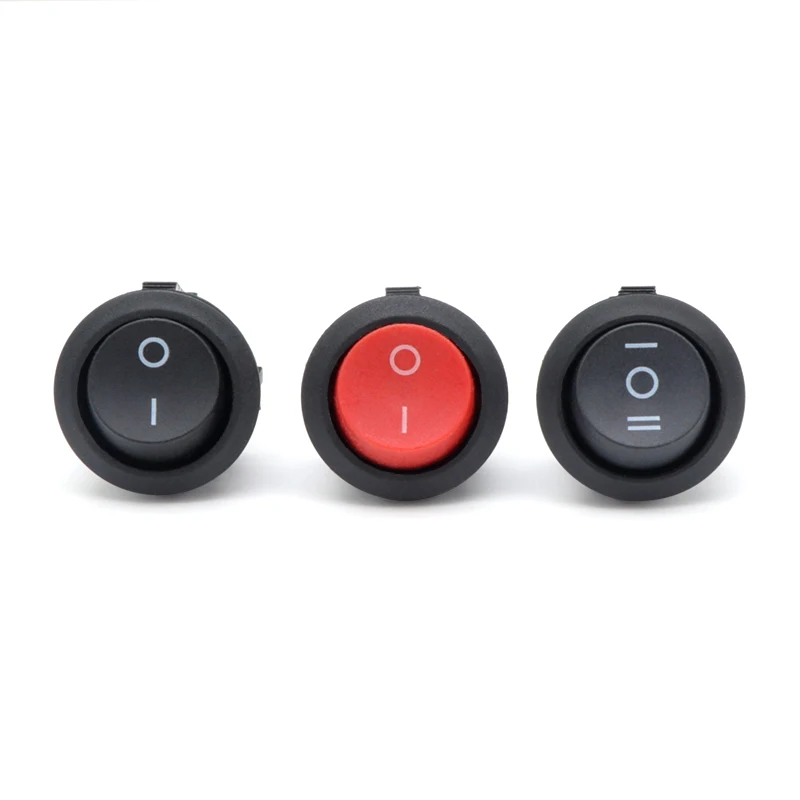 1/5 шт. 23 мм круглый клавишный переключатель KCD1 2/3 контактов ВКЛ./ВЫКЛ. положение