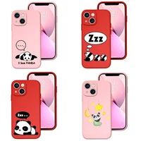 cute panda phone case red pink for apple iphone 12 pro 13 11 pro max mini xs x xr 7 8 6 6s plus se 2020 shockproof cover