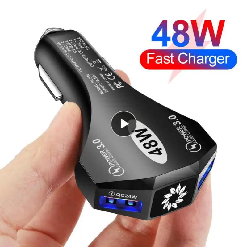 

35g Socket Fast Quick Charge Adapter Wide Compatibility Protective Qc3.0 Quick Charger Fast Charging Portable Car Accessories