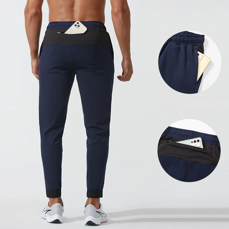 Lulu. Men's Jogging Sweatpants Thin Velvet Mid Waist Sports Casual Pants Warm Elastic Outdoor Training Running Trousers Winter