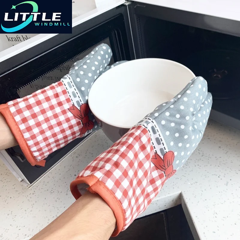 

Oven Mitts Cotton Fashion Kitchen Pad Cooking Microwave Baking BBQ Oven Potholders Oven Mitts Kitchen Gloves Mitts Cooking Glove