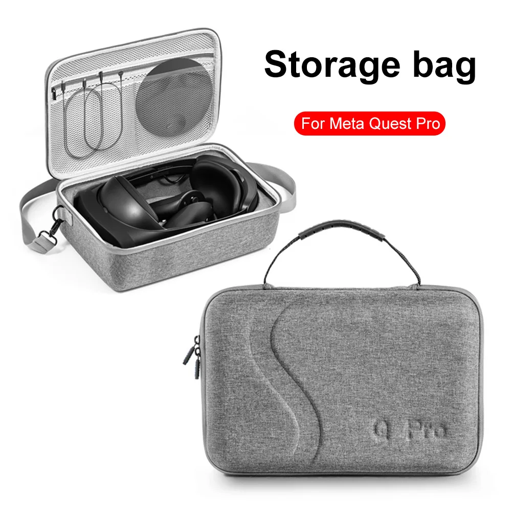 

Дорожный Чехол из ткани Оксфорд, вместительная сумка для хранения VR-гарнитуры с ремешком на плечо, аксессуары для Meta Quest Pro