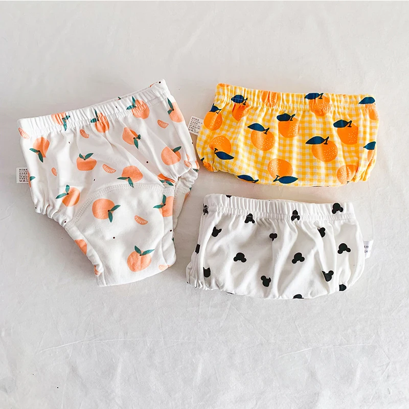 Hot Selling Baby Nappy Training Pants 6 Layers Cloth Diaper Reusable Washable Cotton Elastic Waist Cloth Diapers