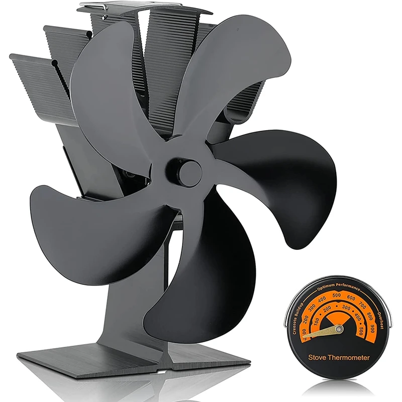 

Heat Powered Stove Fan, Fireplace Fan With Designed Silent Operation, Circulating Warm Air, For Wood Burning Stove